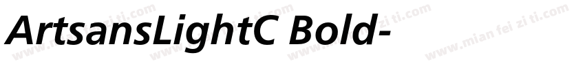 ArtsansLightC Bold字体转换